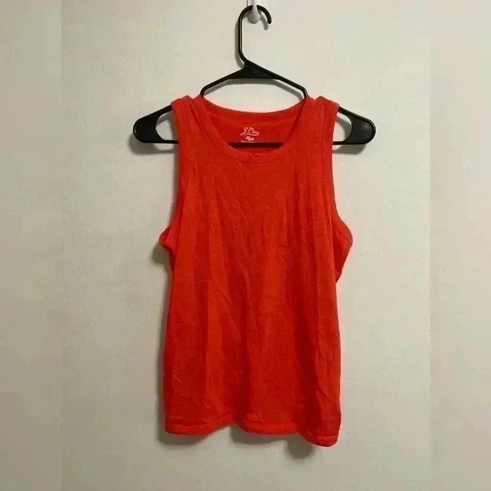 J. Crew - Women’s Open‎ Back/Knotted Sleeveless Orange/Red Top - Size Small
